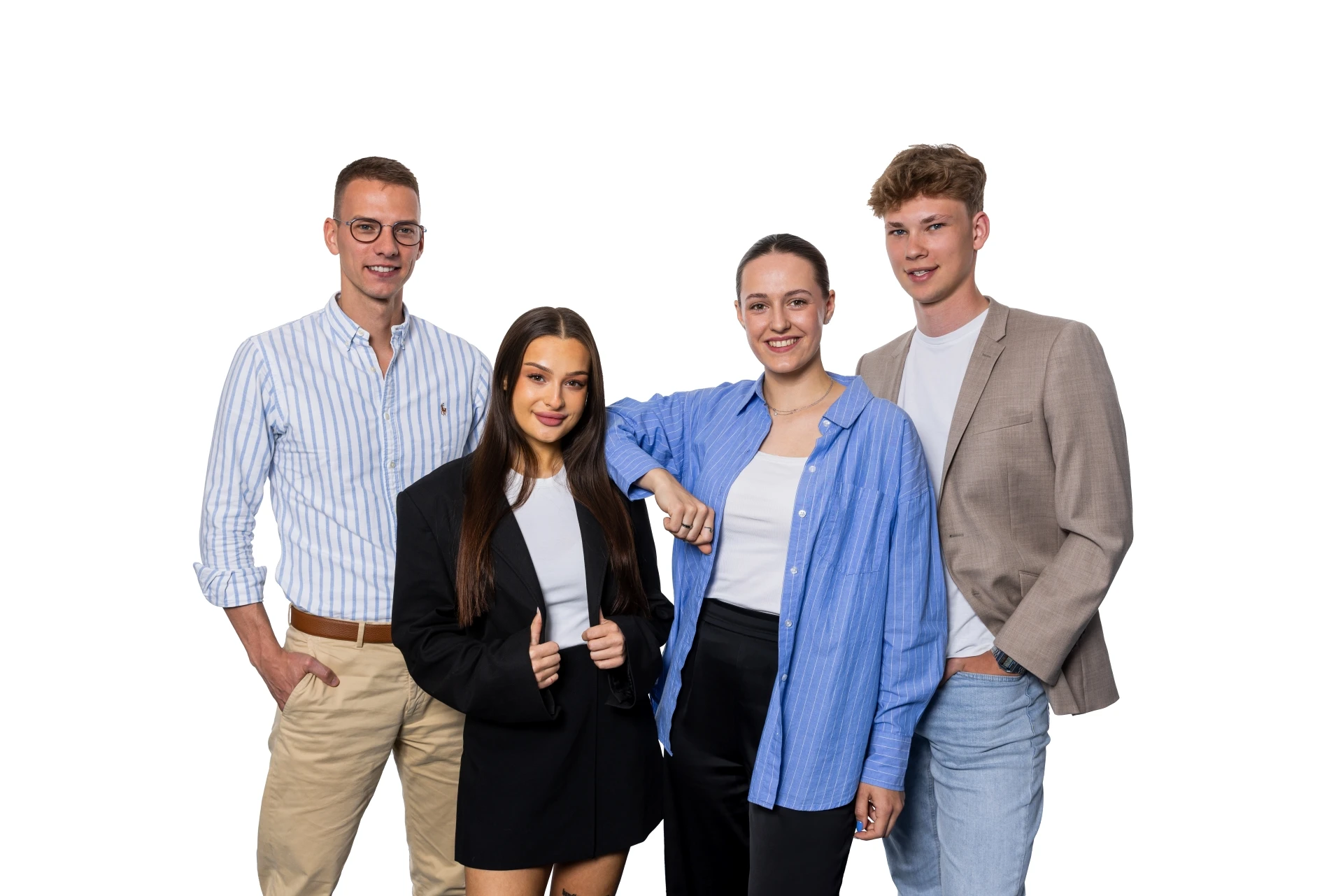 študenti magisterského štúdia skupina 4 študentov